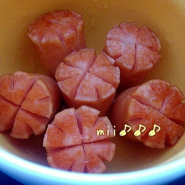 お花ウインナー ウインナー飾り切り キャラ弁に レシピ 作り方 By Mii 楽天レシピ お花ウインナー ウインナー飾り切り キャラ弁に レシピ 作り方 By Mii 楽天レシピ