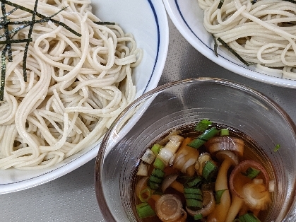 きのことみょうがの冷やしつけ蕎麦