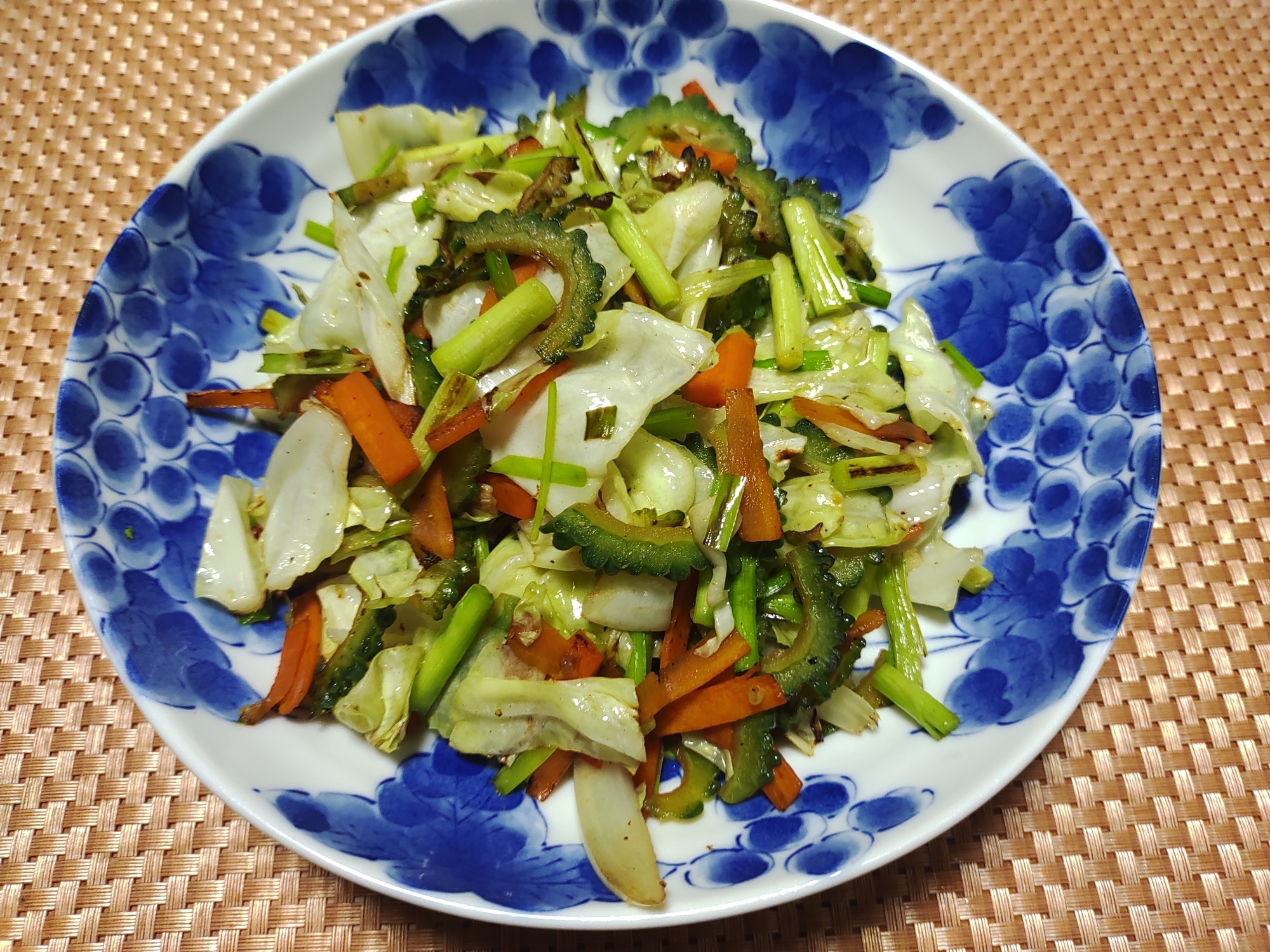 野菜だけのゴーヤ野菜炒め