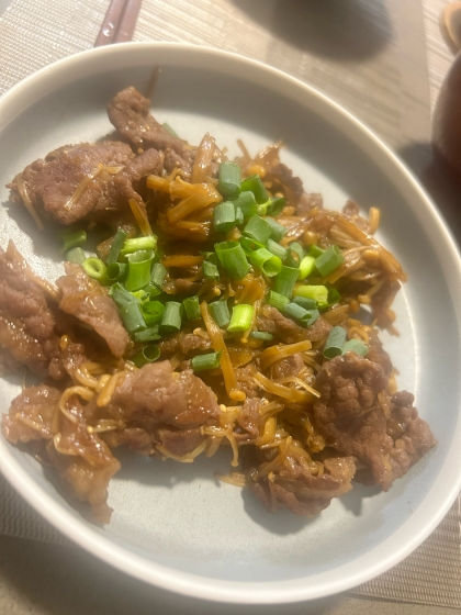 超特急♡ごはんが進む♡牛肉とえのきの甘辛煮