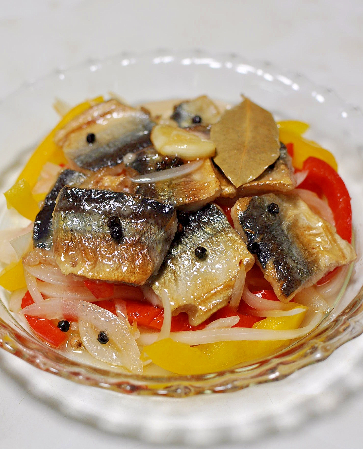 秋刀魚と香味野菜のマリネ