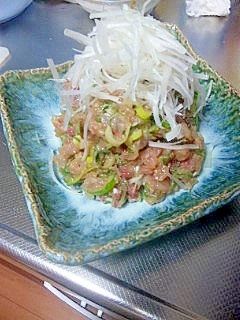 ねぎたっぷり♪アジのナメロウ!!