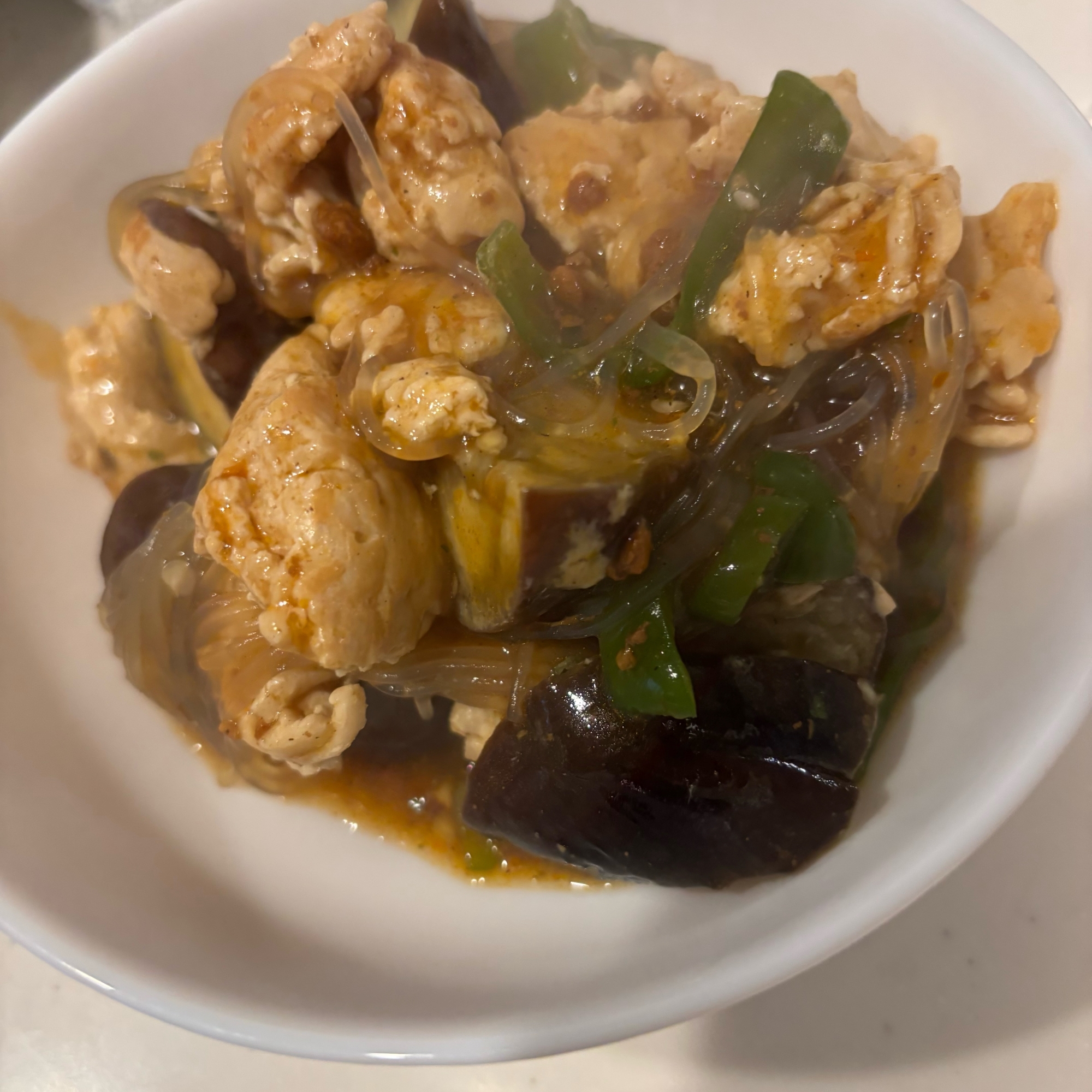 なす春雨麻婆豆腐