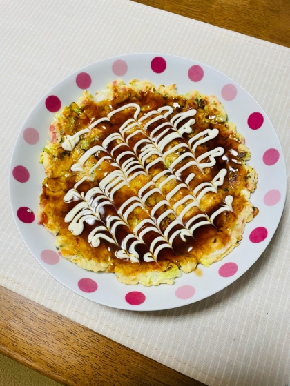 豆腐でふわとろ焼き（お好み焼き風）