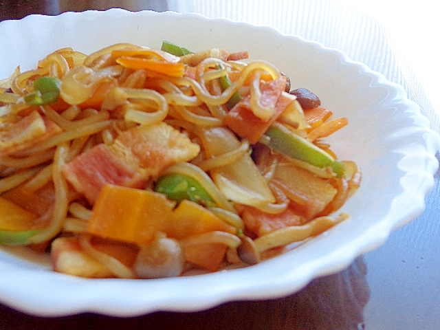 糸こんにゃくで♪ローカロ焼き蕎麦