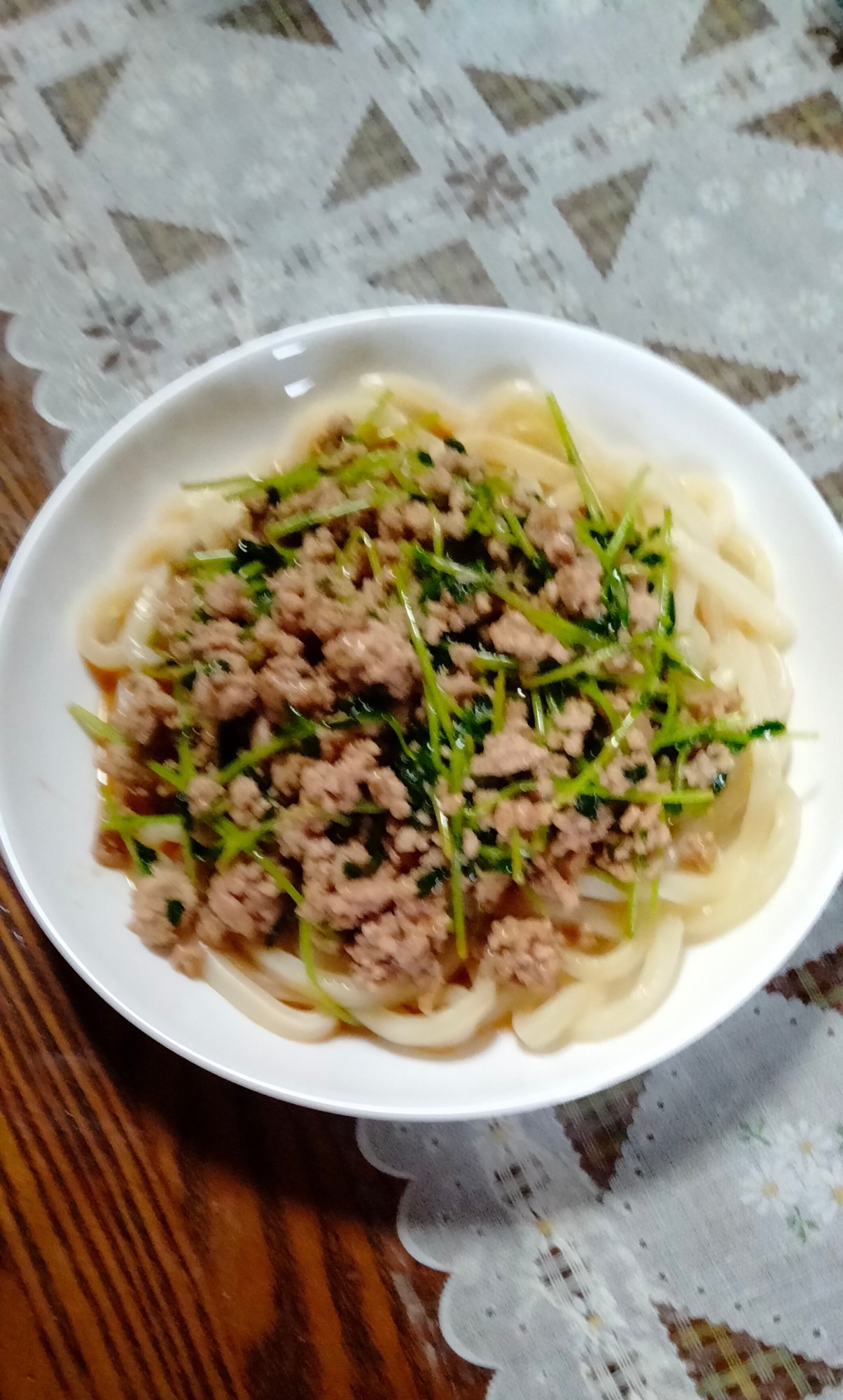 プチッと鍋を使ってチャチャっと坦々うどん麺