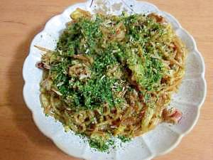 青海苔たっぷり、ミックス焼きそば