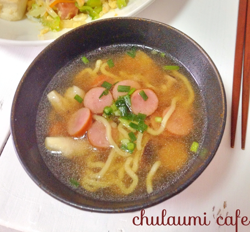 焼きそば麺で即席ラーメン！