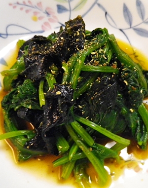 ホウレン草の焼き海苔あえ