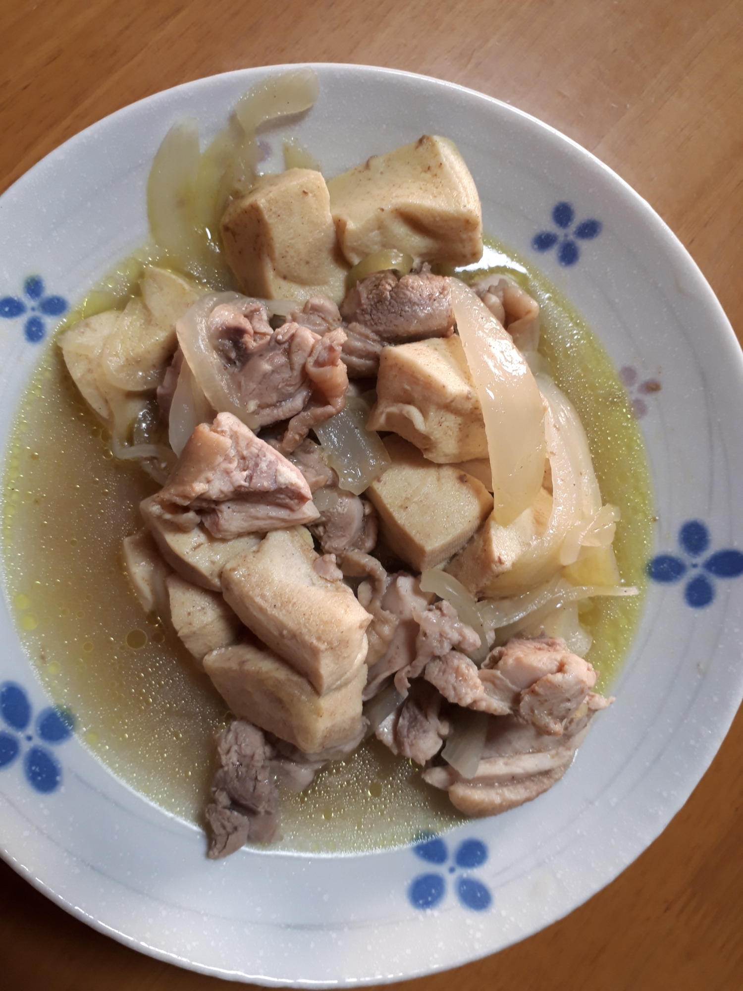 鶏肉と高野豆腐のカレーコンソメ煮
