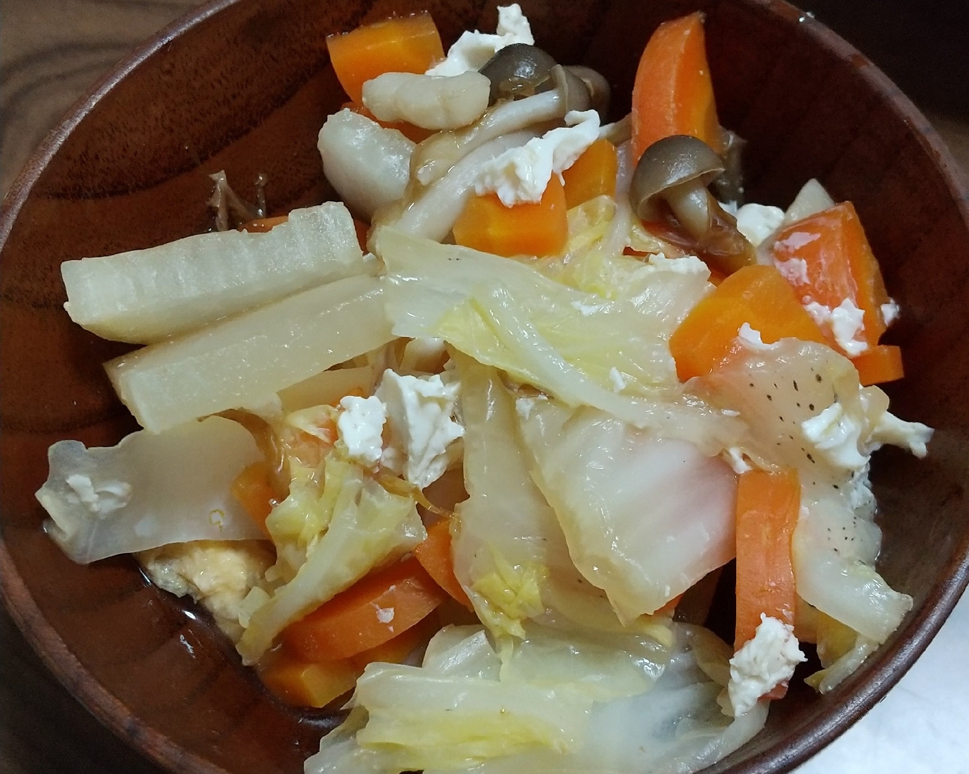 白菜と人参の煮物