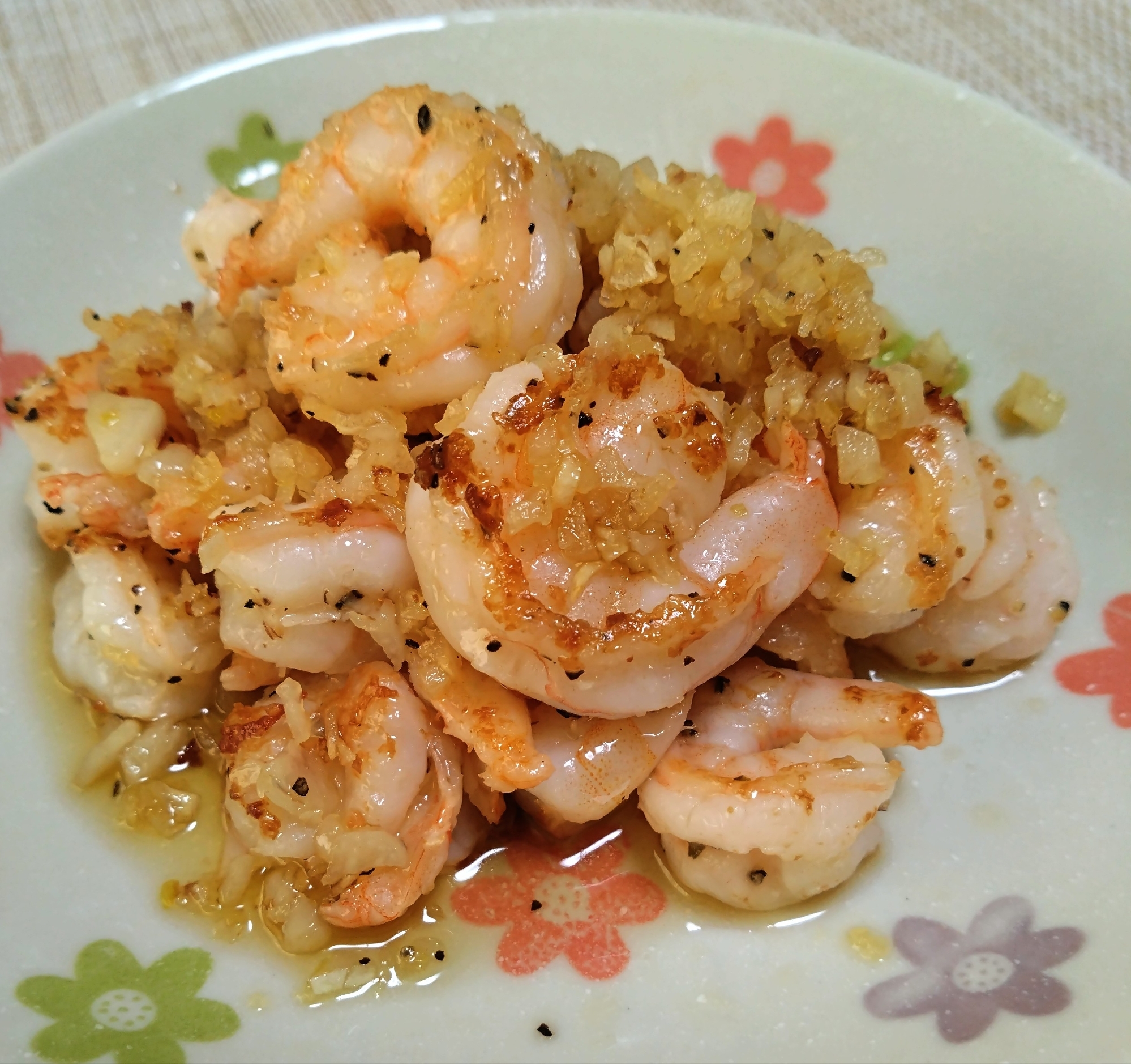 sbシーズニングで、ガーリックシュリンプ