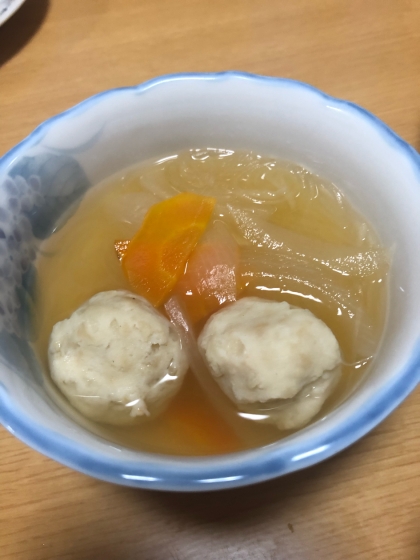 業務スーパーの肉だんごで作る優しいスープ