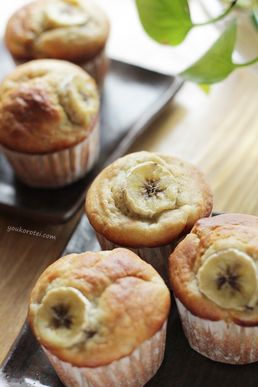 バナナでふんわりしっとり!そば粉マフィン