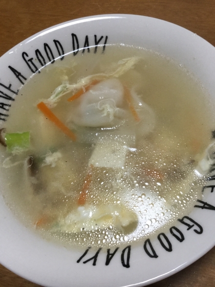 水餃子入り中華スープ☆