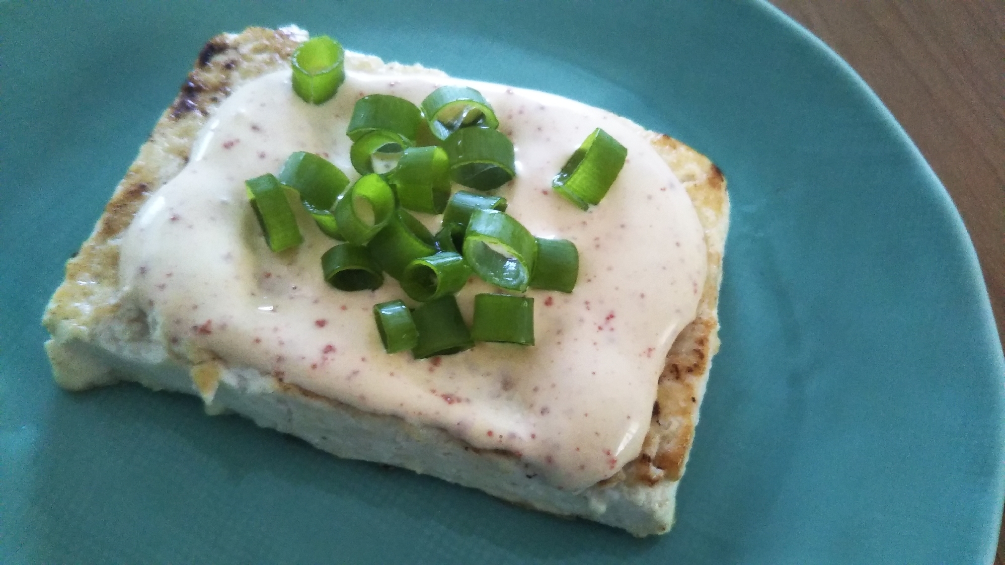 あかりを使った簡単明太風豆腐ステーキ！おつまみにも