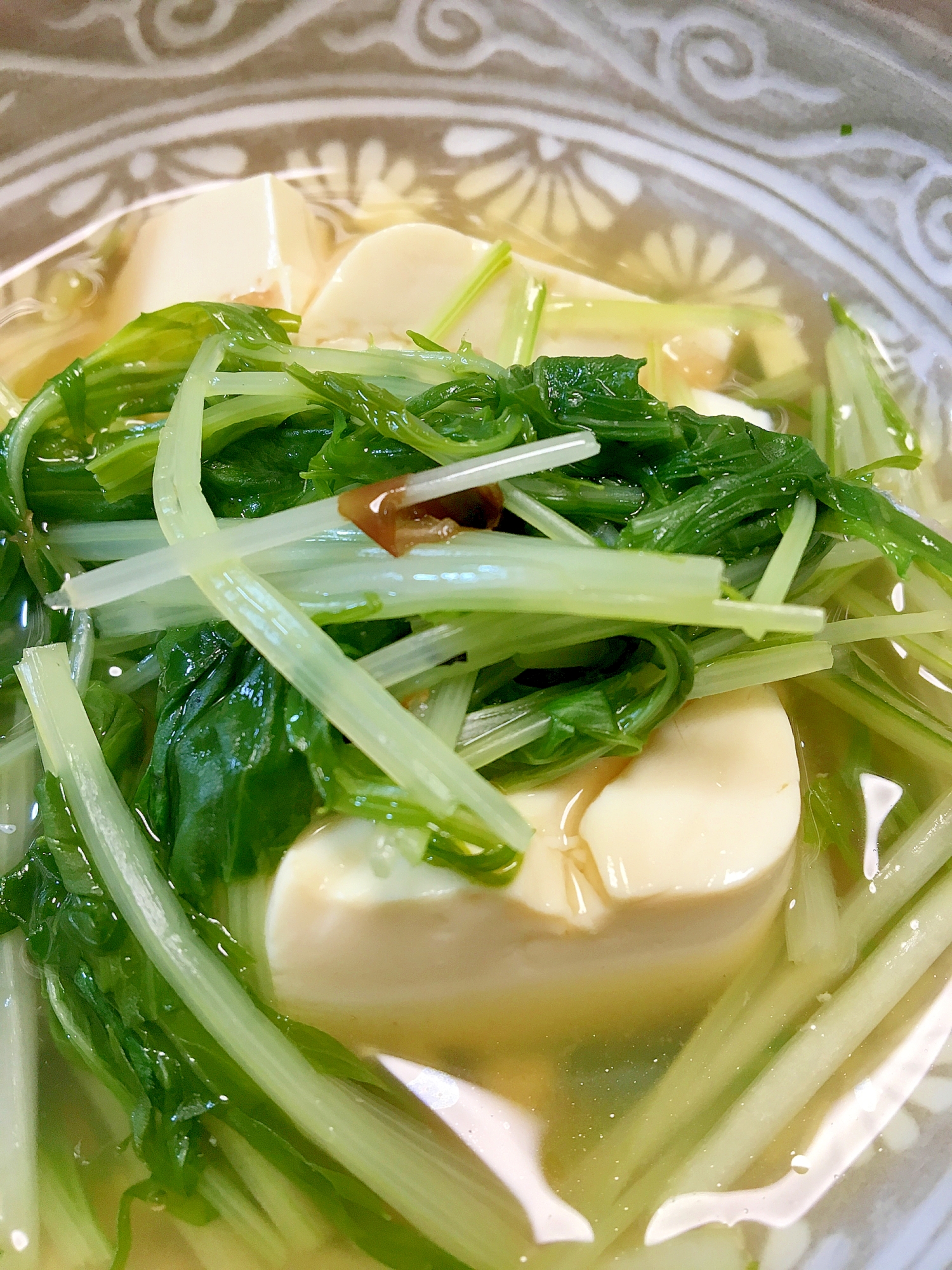 胃にやさしい 水菜と豆腐の葛煮 レシピ 作り方 By 珈琲の木 楽天レシピ 胃にやさしい 水菜と豆腐の葛煮 レシピ 作り方 By 珈琲の木 楽天レシピ