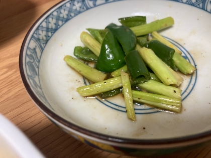 アスパラとピーマンの炒め物