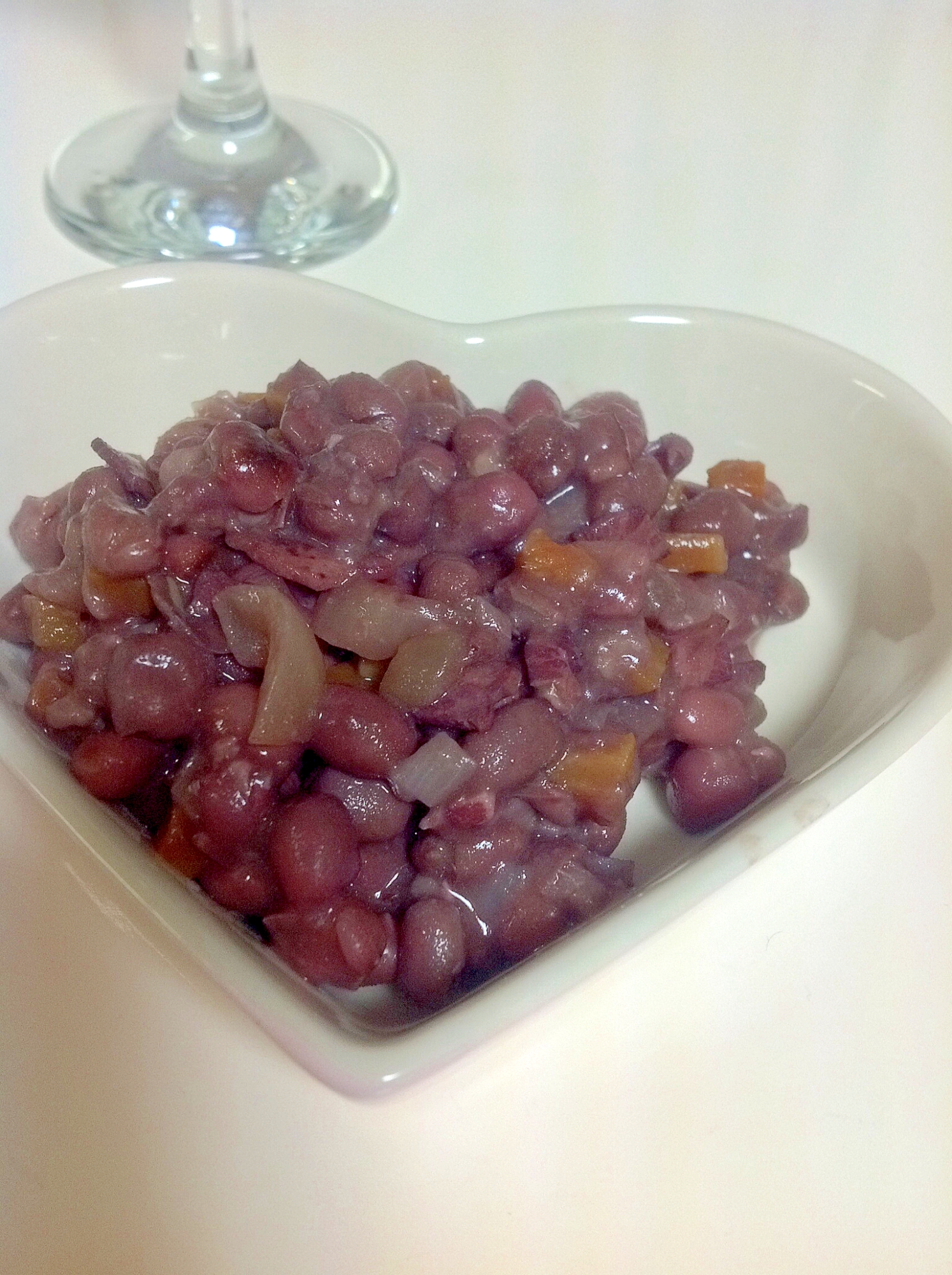 小豆の赤ワイン煮込み