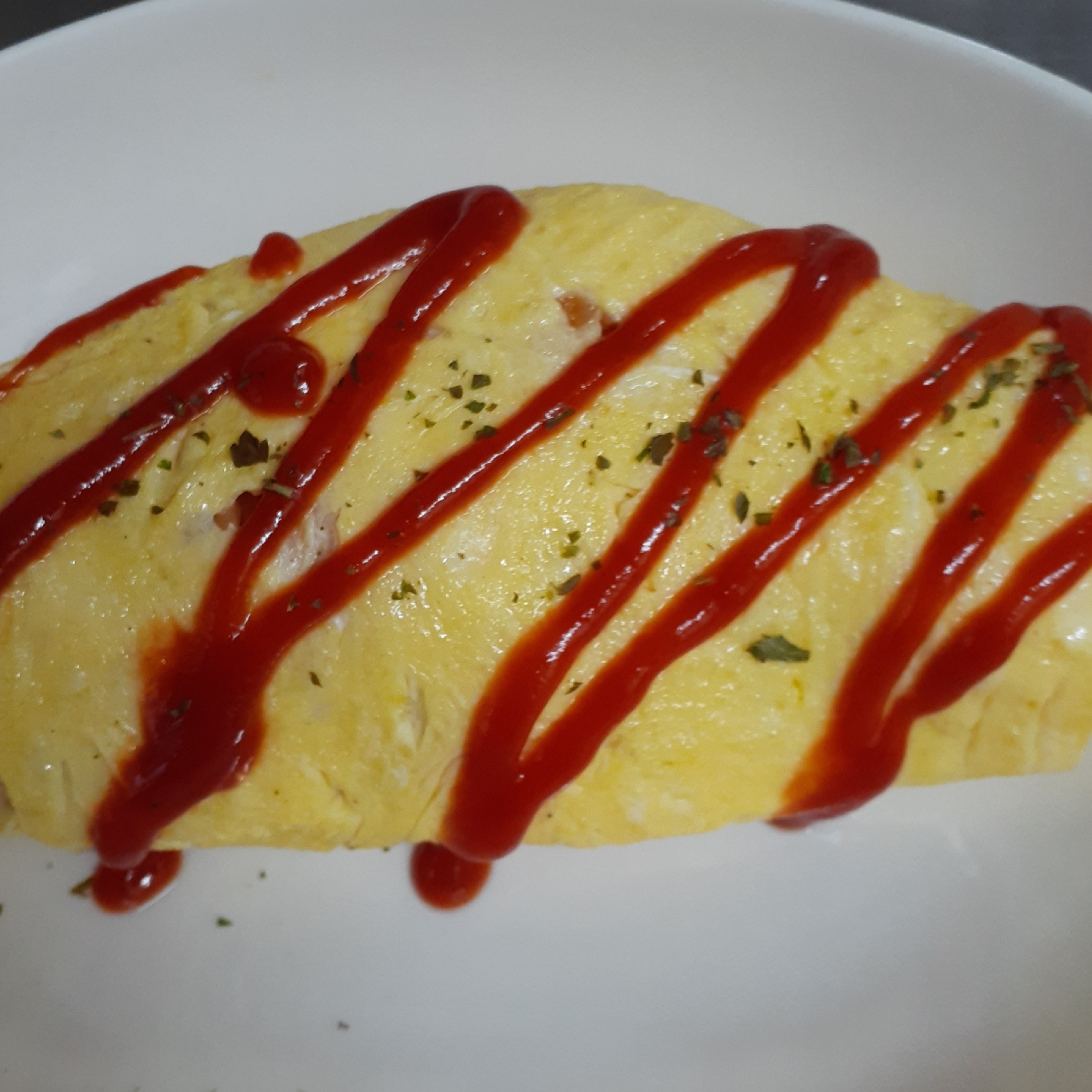 冷凍エビピラフで簡単オムライス レシピ 作り方 By 花咲小梅 楽天レシピ