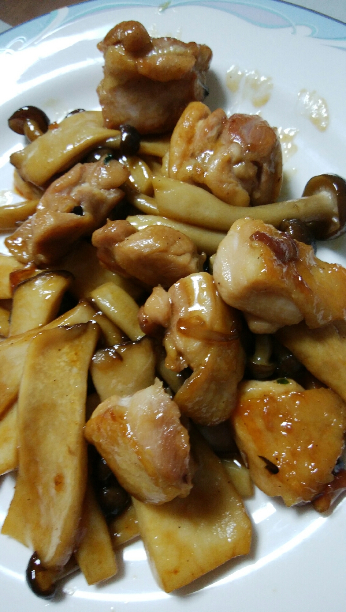 鶏肉ときのこの照り焼き