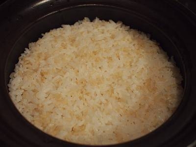 発芽玄米を入れてもうまく炊けたよ！白米１・５＋発芽玄米0･5　水は２０ｍｌだけ増やして炊いてみました
