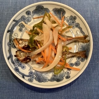 揚げない小アジの南蛮漬け 野菜たっぷり