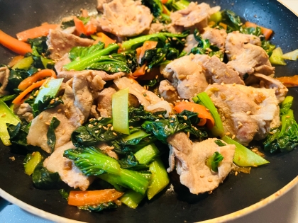 豚肉と小松菜炒め