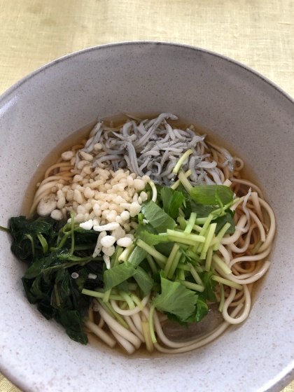 モロヘイヤの冷やしうどん