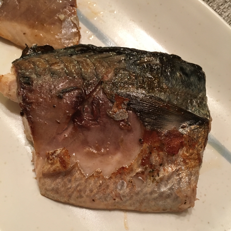 鯖のバジルオイル焼き