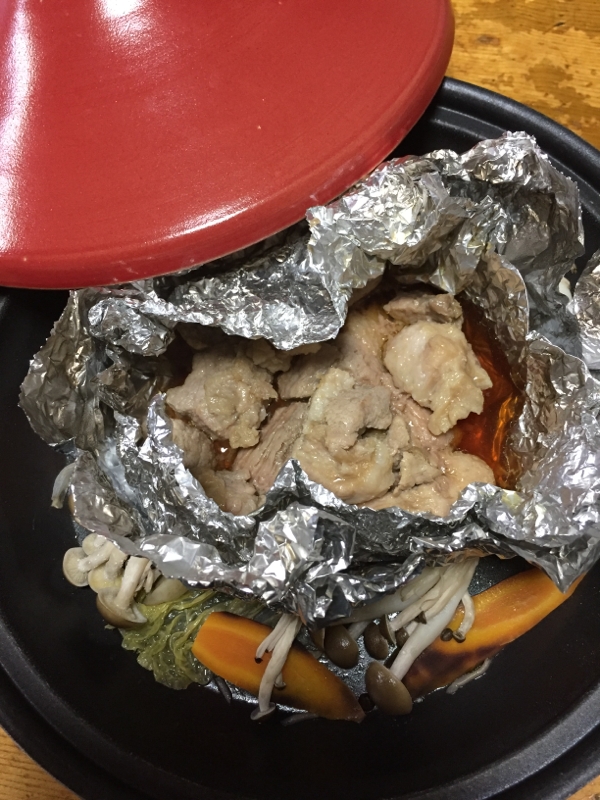 タジン鍋で豚の角煮