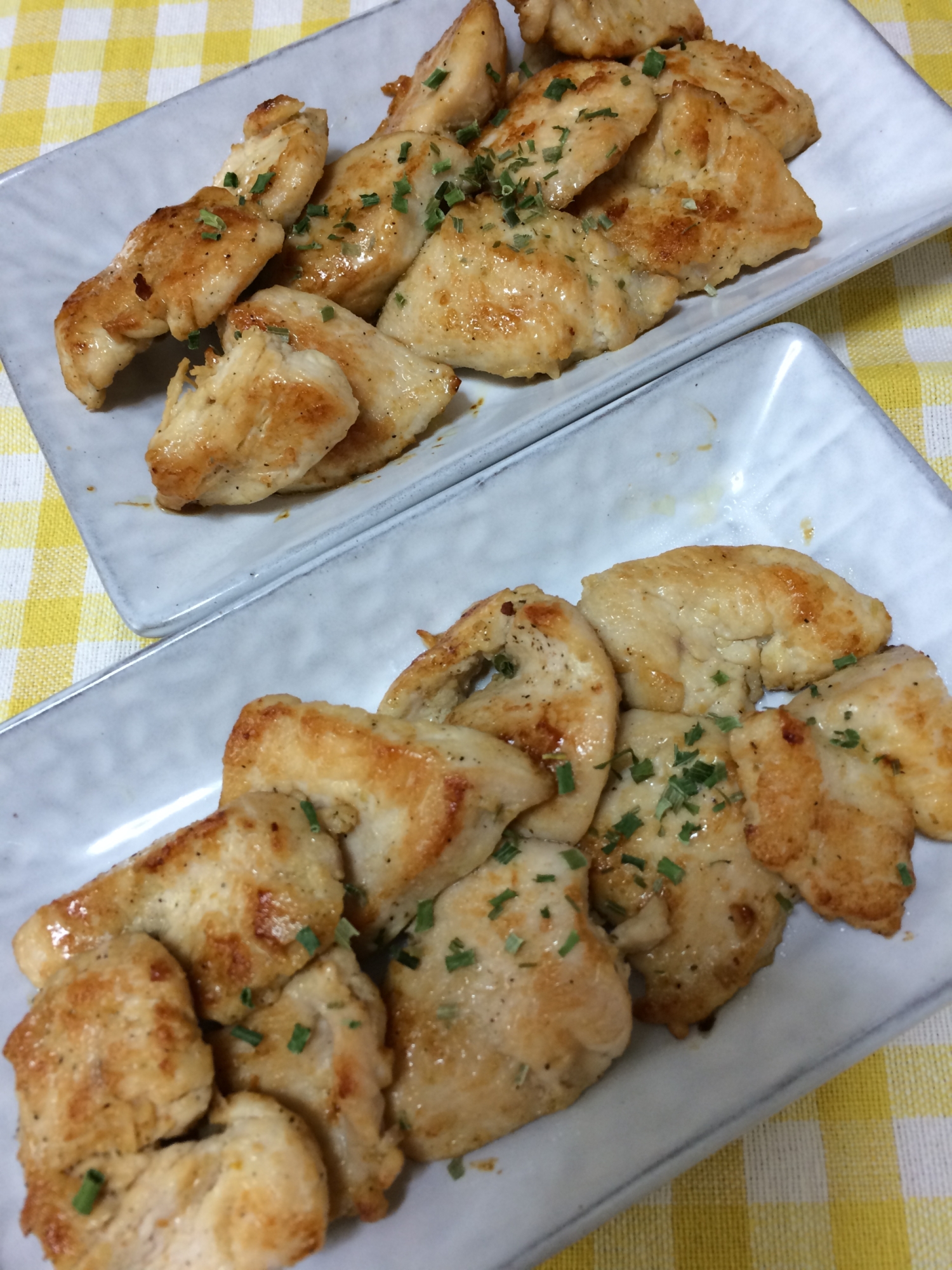 鶏胸肉の柚子胡椒炒め