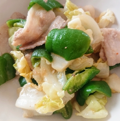 豚バラと野菜のピリ辛味噌炒め★減塩・低カリウム志向