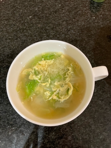 白菜と卵のあっさり中華スープ