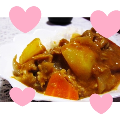 簡単✿皮付きじゃがいもカレー✿