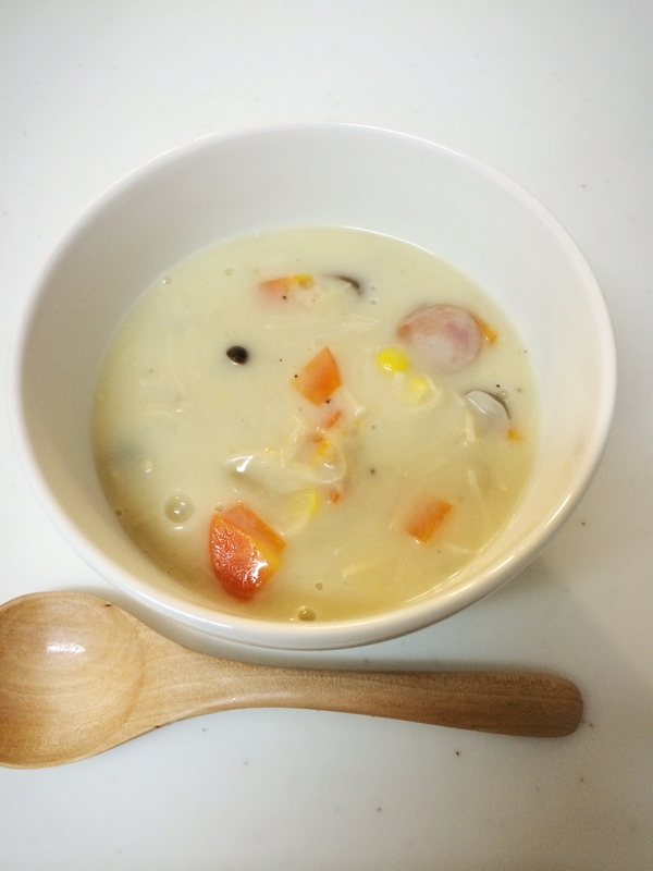 牛乳と小麦粉でシチュー風に きのことお野菜のスープ レシピ 作り方 By Ajisai624 楽天レシピ