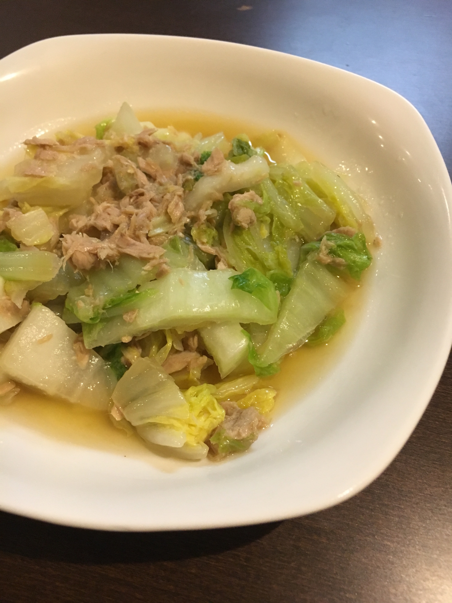 レンジで簡単・白菜とツナの煮物