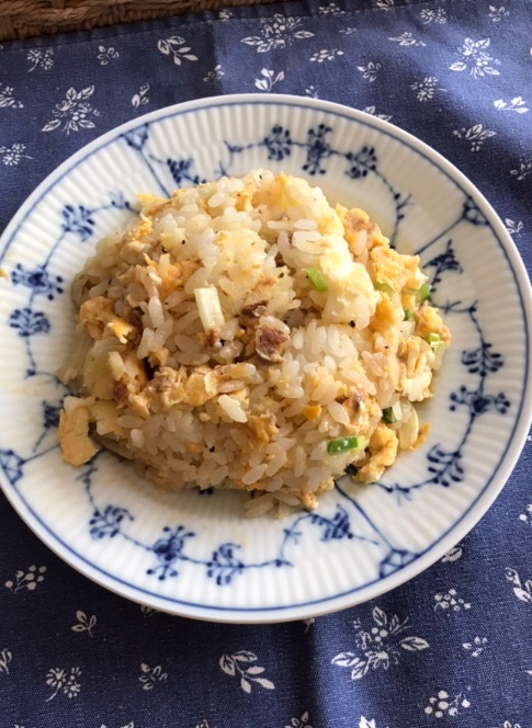 はごろも煮とネギのチャーハン