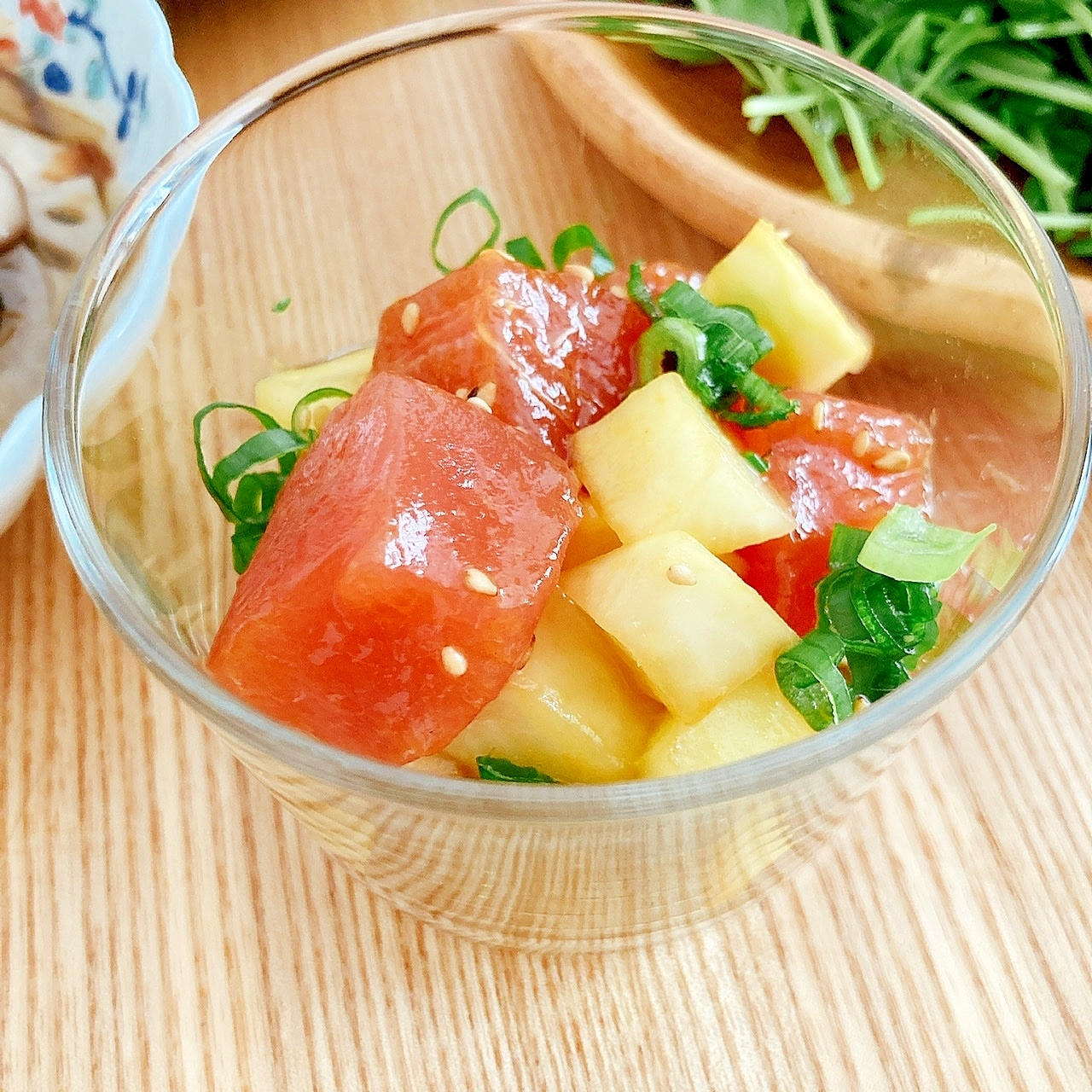 簡単おつまみ★マグロと大根の辛子醤油和え