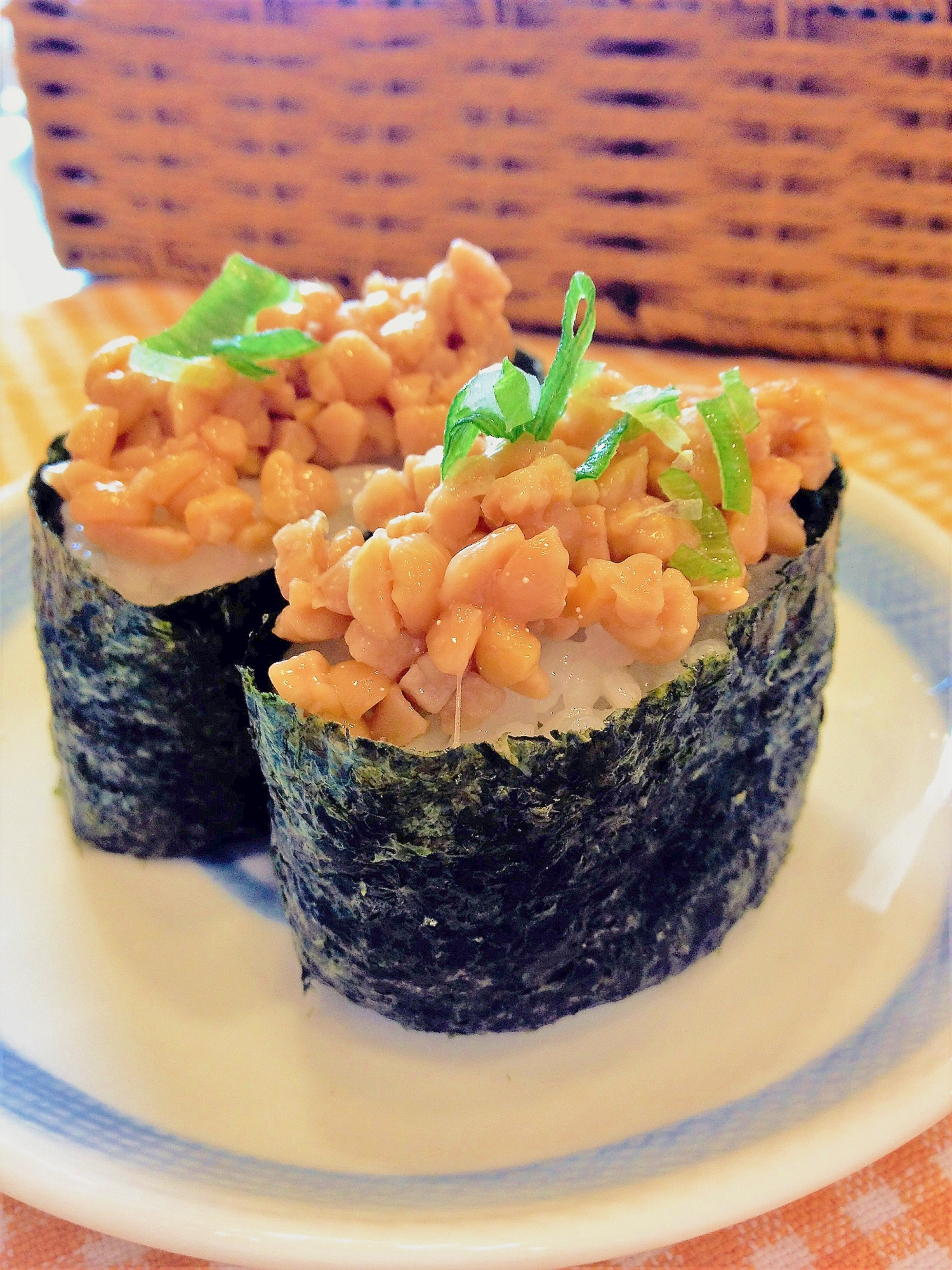 おにぎり用焼きのりで＊納豆軍艦