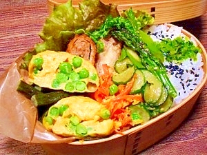 グリーンピース☆玉子焼き