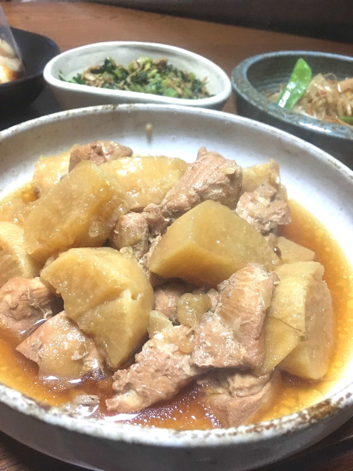 圧力鍋で大根と鶏むね肉の煮物