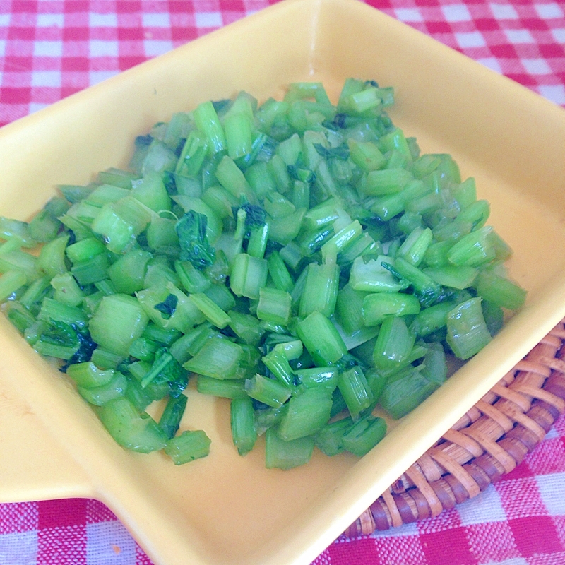 カブの茎のごま油炒め♡