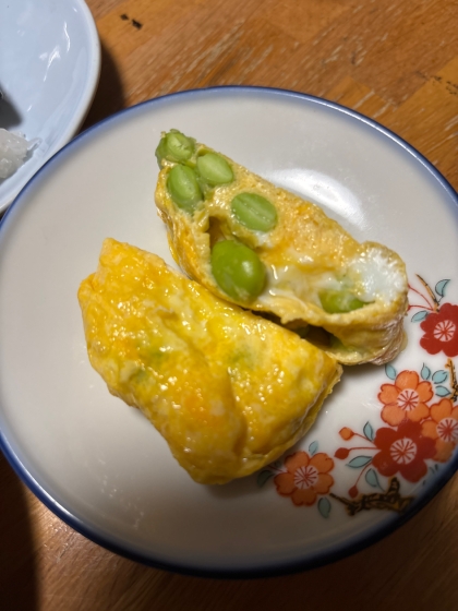 お弁当に☆枝豆入り卵焼き