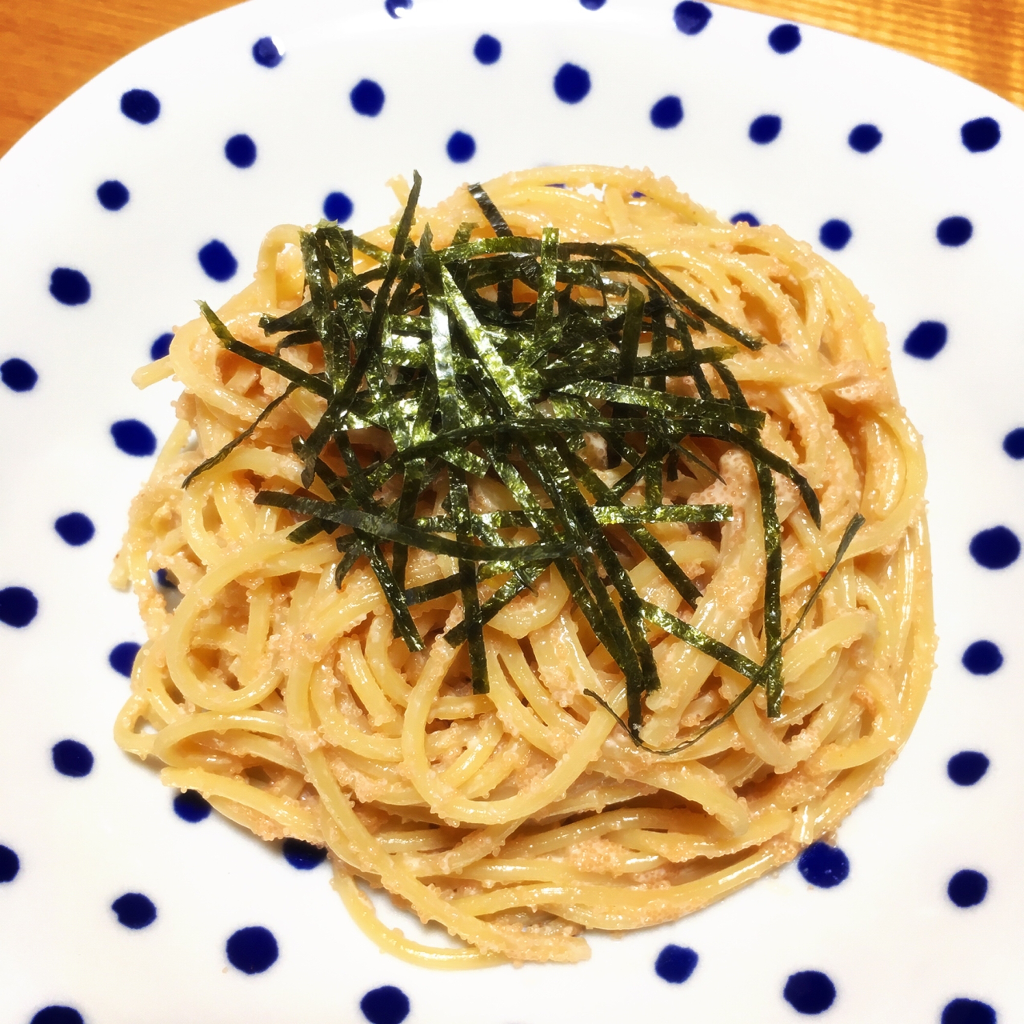 簡単！和えるだけのアンチョビ入り明太子スパゲティ