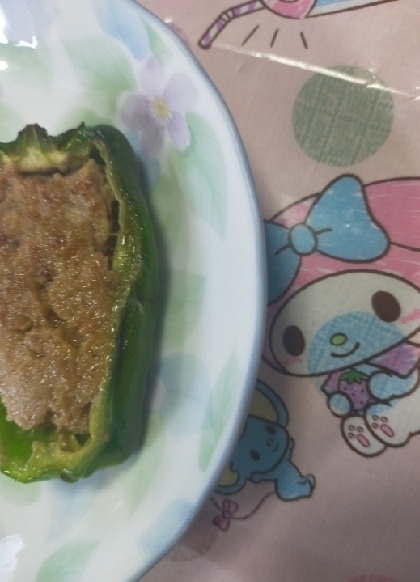 照り焼き☆ピーマンの肉詰め♪卵なし