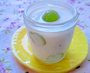 超簡単 葡萄入りレアチーズケーキ 風 レシピ 作り方 By Mama Papa 楽天レシピ