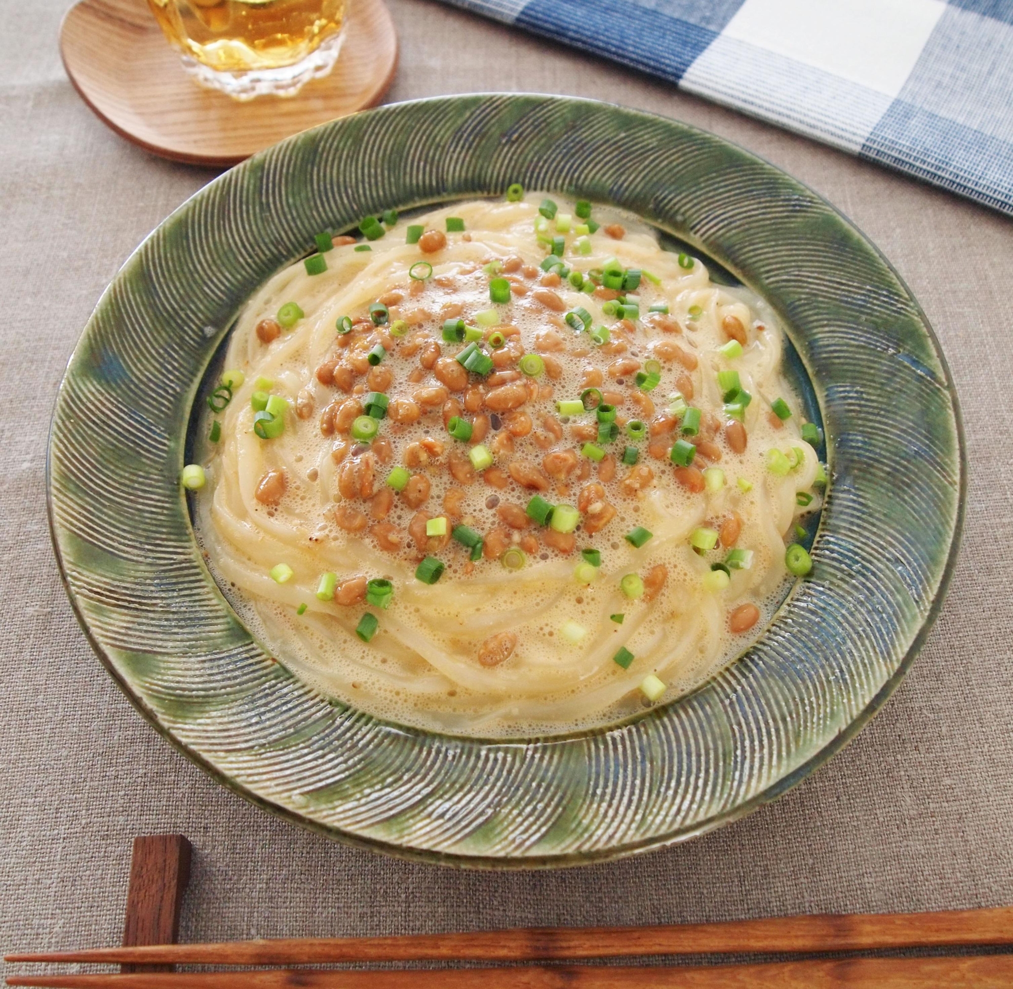 ふわとろ納豆の冷やしうどん