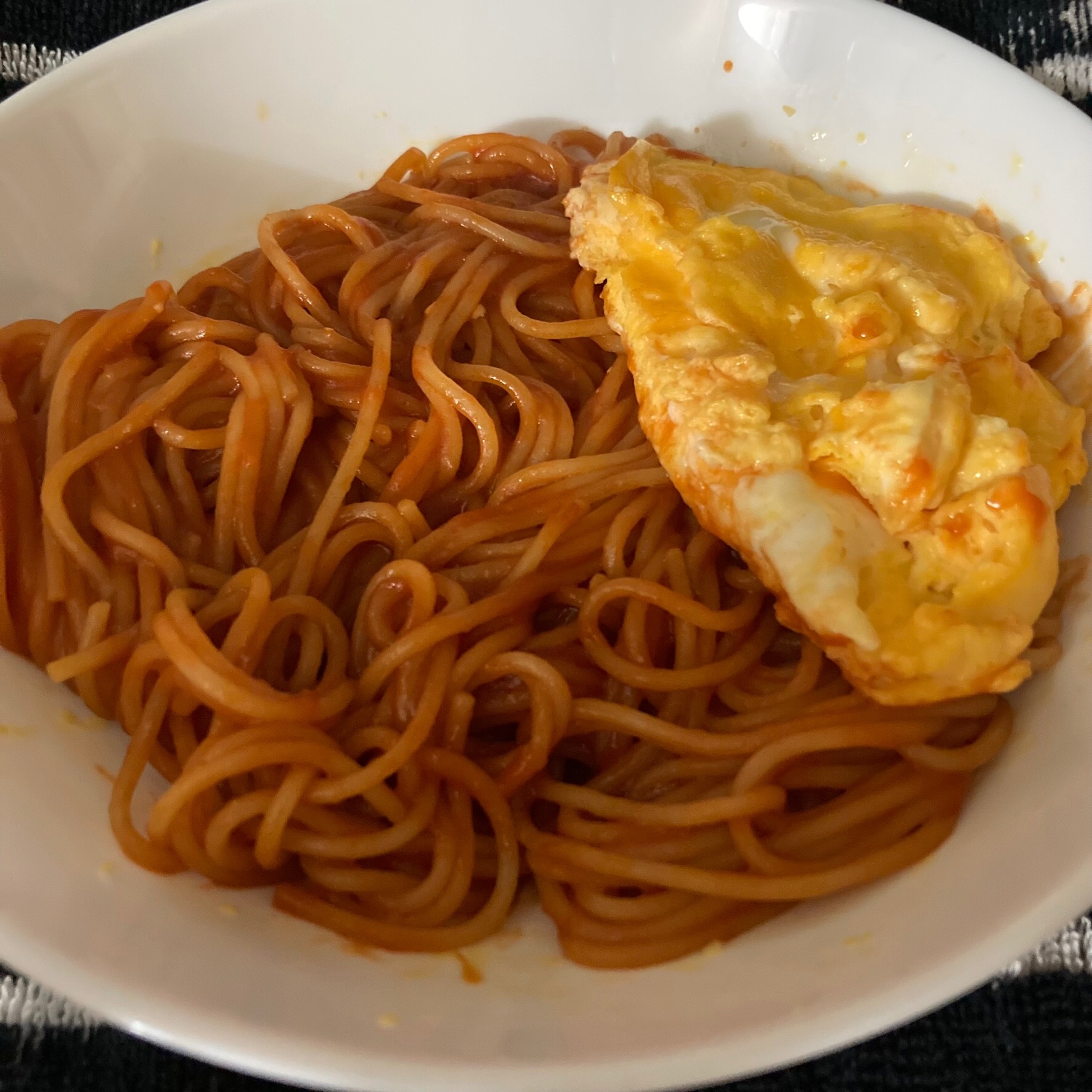 トマトジュースの節約パスタ