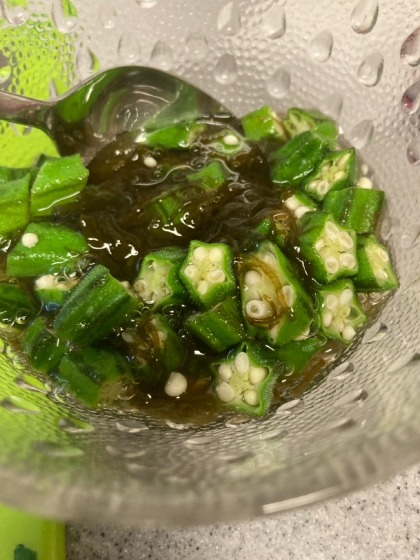 もずくとオクラの酢の物